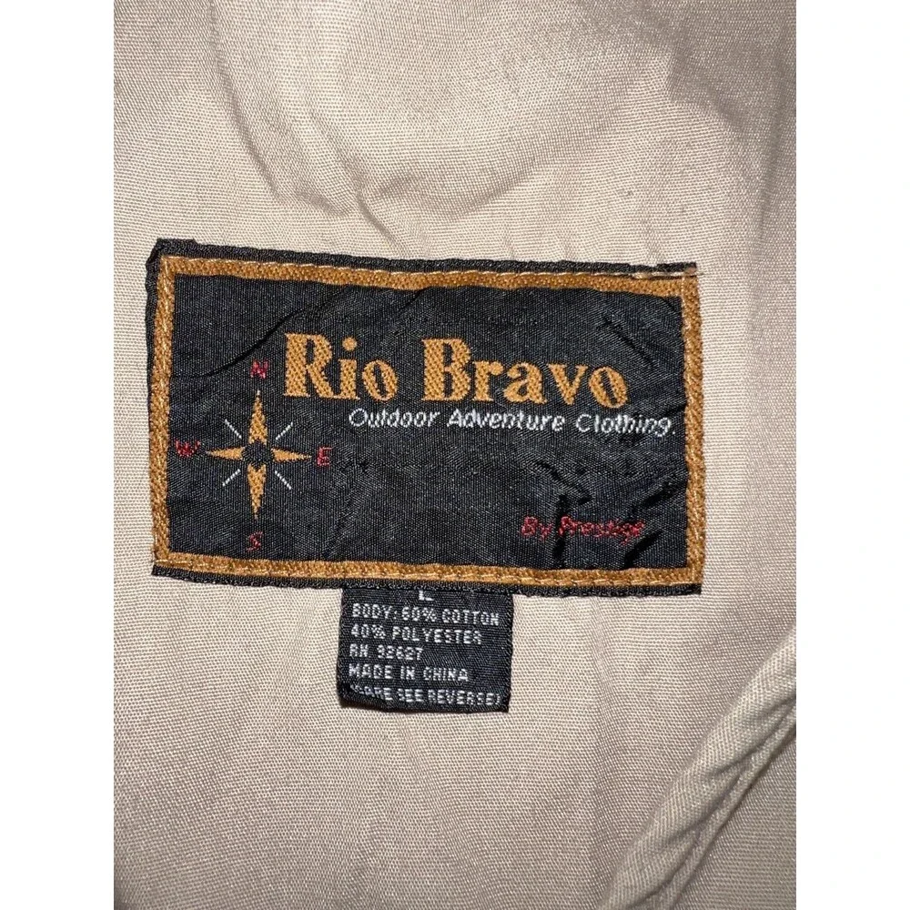 Men's Rio Bravo Vest Utility Fly Fishing Vest Khaki Outdoor Zipper Size L